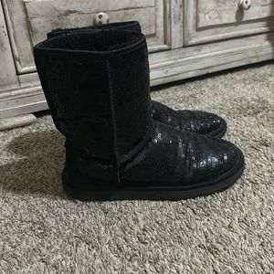 Ugg black sequin boots size 9